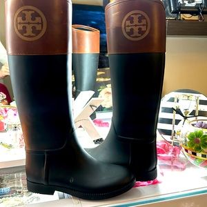 Tory Burch Rain Boots. Size 7 Fair condition